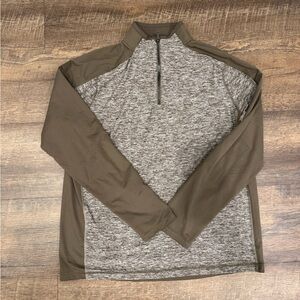 Under Armour Gray and Brown Tech 2.0 Quarter-Zip Pullover men’s XL